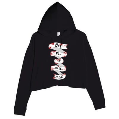 Spike Quote Crop Fleece Hoodie