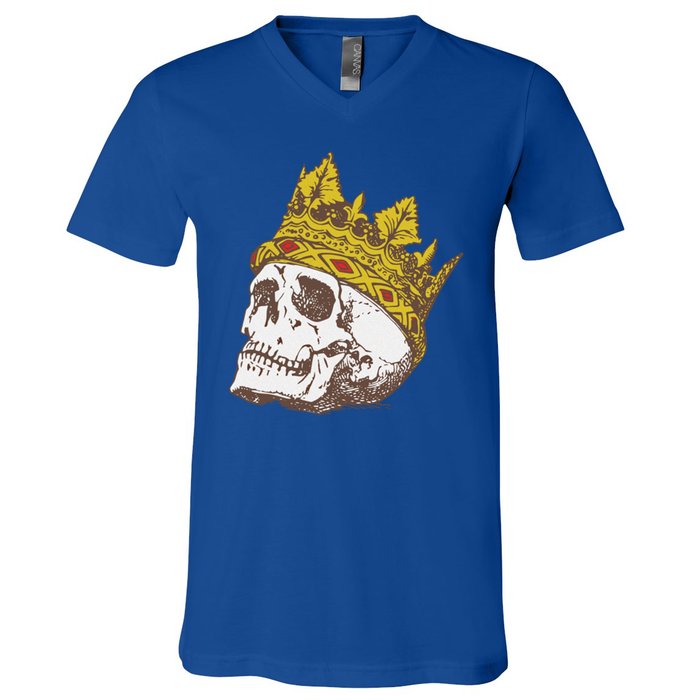 Shakespeare Quote Uneasy Lies The Head Crown Literature Funny Gift V-Neck T-Shirt