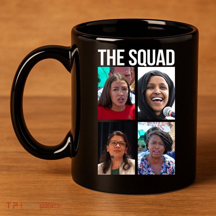 Squad AOC Rashida Tlaib Ilhan Omar Ayanna Pressley 11oz C Handle Ceramic Mug