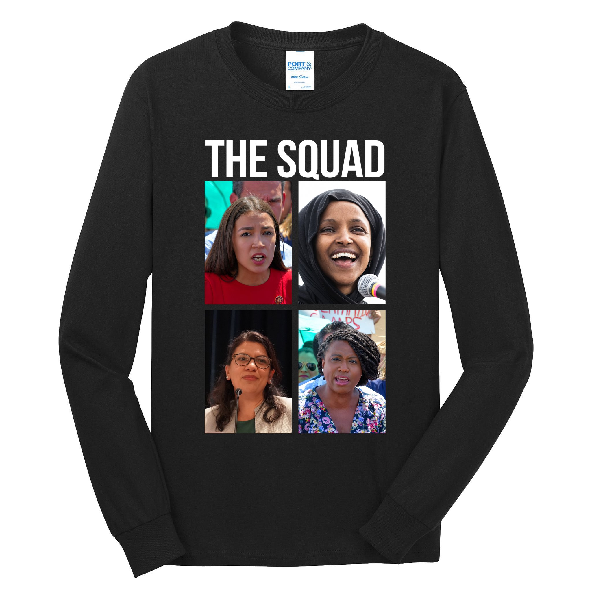 Squad AOC Rashida Tlaib Ilhan Omar Ayanna Pressley Tall Long Sleeve T-Shirt