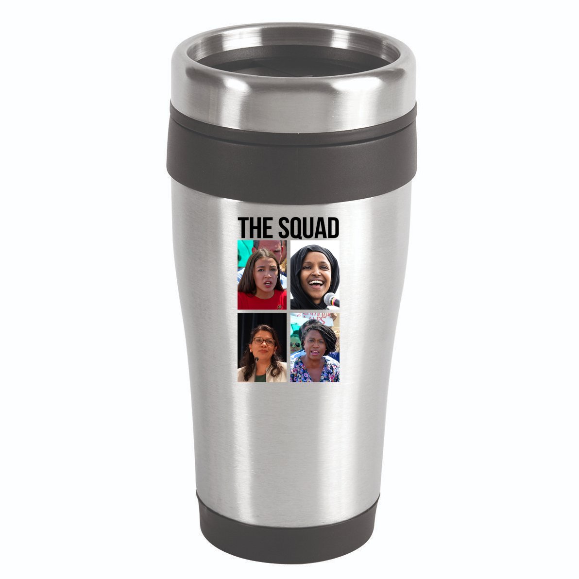 Squad AOC Rashida Tlaib Ilhan Omar Ayanna Pressley 16oz Travel Tumbler