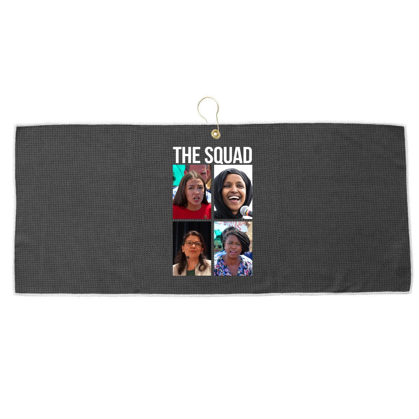 Squad AOC Rashida Tlaib Ilhan Omar Ayanna Pressley Large Microfiber Waffle Golf Towel
