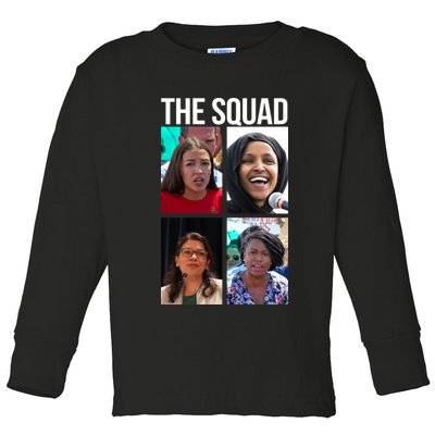 Squad AOC Rashida Tlaib Ilhan Omar Ayanna Pressley Toddler Long Sleeve Shirt