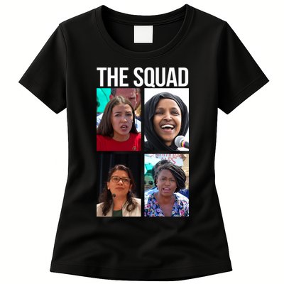 Squad AOC Rashida Tlaib Ilhan Omar Ayanna Pressley Womens T-Shirt