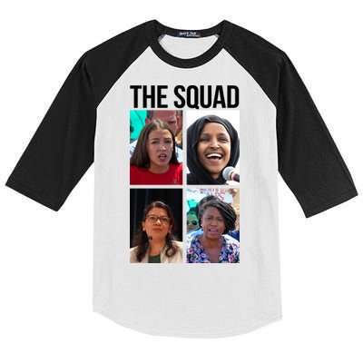 Squad AOC Rashida Tlaib Ilhan Omar Ayanna Pressley Kids Colorblock Raglan Jersey