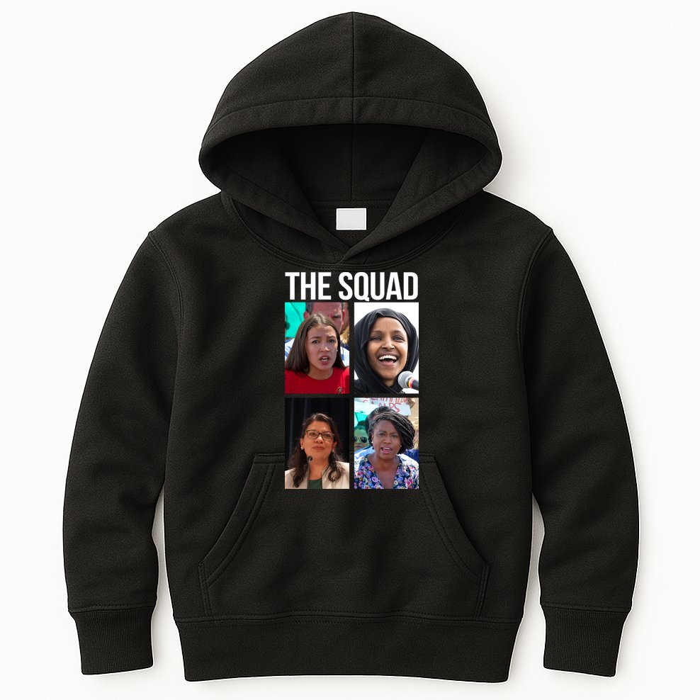 Squad AOC Rashida Tlaib Ilhan Omar Ayanna Pressley Kids Hoodie