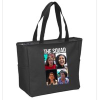 Squad AOC Rashida Tlaib Ilhan Omar Ayanna Pressley Zip Tote Bag