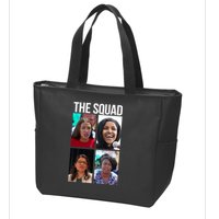 Squad AOC Rashida Tlaib Ilhan Omar Ayanna Pressley Zip Tote Bag