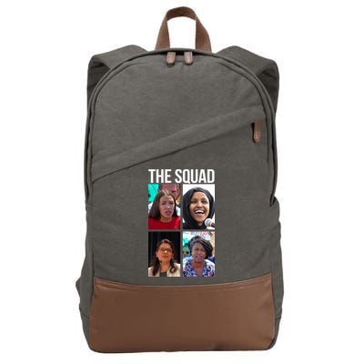 Squad AOC Rashida Tlaib Ilhan Omar Ayanna Pressley Cotton Canvas Backpack