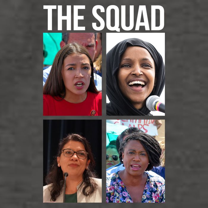 Squad AOC Rashida Tlaib Ilhan Omar Ayanna Pressley Vector Backpack