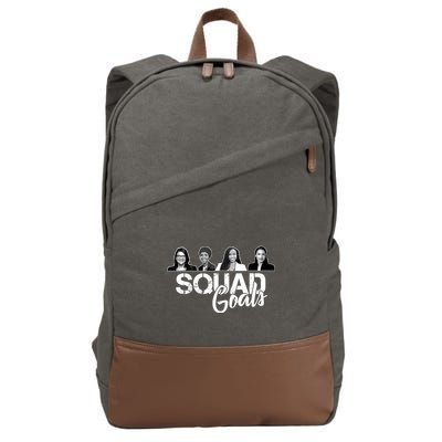 Squad Goals Tlaib Ocasio Cortez Pressley House Cotton Canvas Backpack