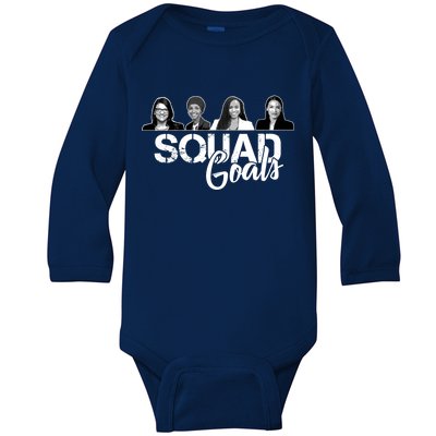 Squad Goals Tlaib Ocasio Cortez Pressley House Baby Long Sleeve Bodysuit