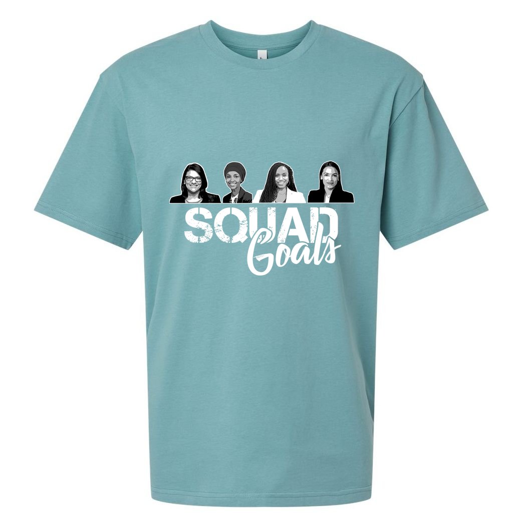 Squad Goals Tlaib Ocasio Cortez Pressley House Sueded Cloud Jersey T-Shirt