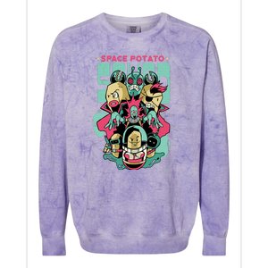 Squad Superhero Space Potato Colorblast Crewneck Sweatshirt