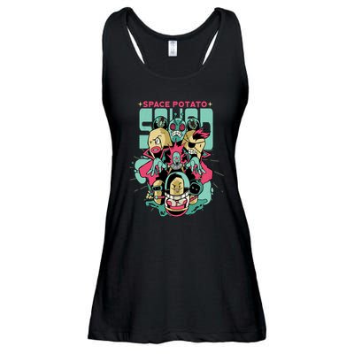 Squad Superhero Space Potato Ladies Essential Flowy Tank