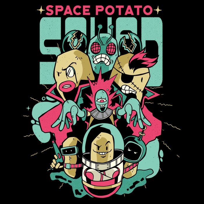 Squad Superhero Space Potato Womens T-Shirt