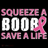 Squeeze A Boob Save A Life Full-Length Apron With Pockets
