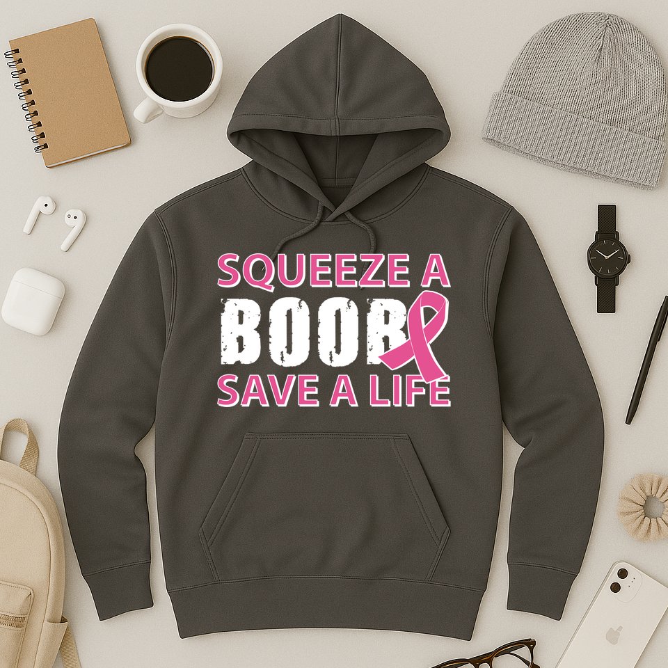 Squeeze A Boob Save A Life Hoodie