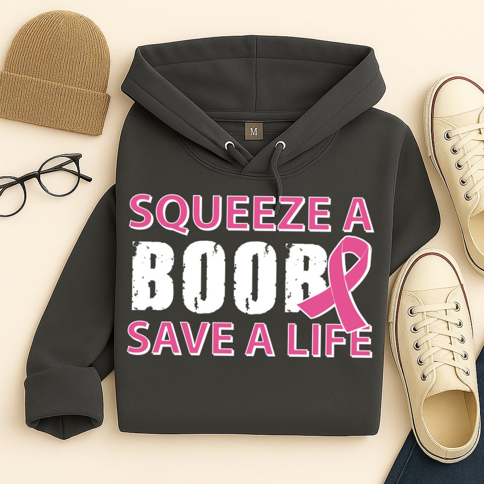Squeeze A Boob Save A Life Hoodie