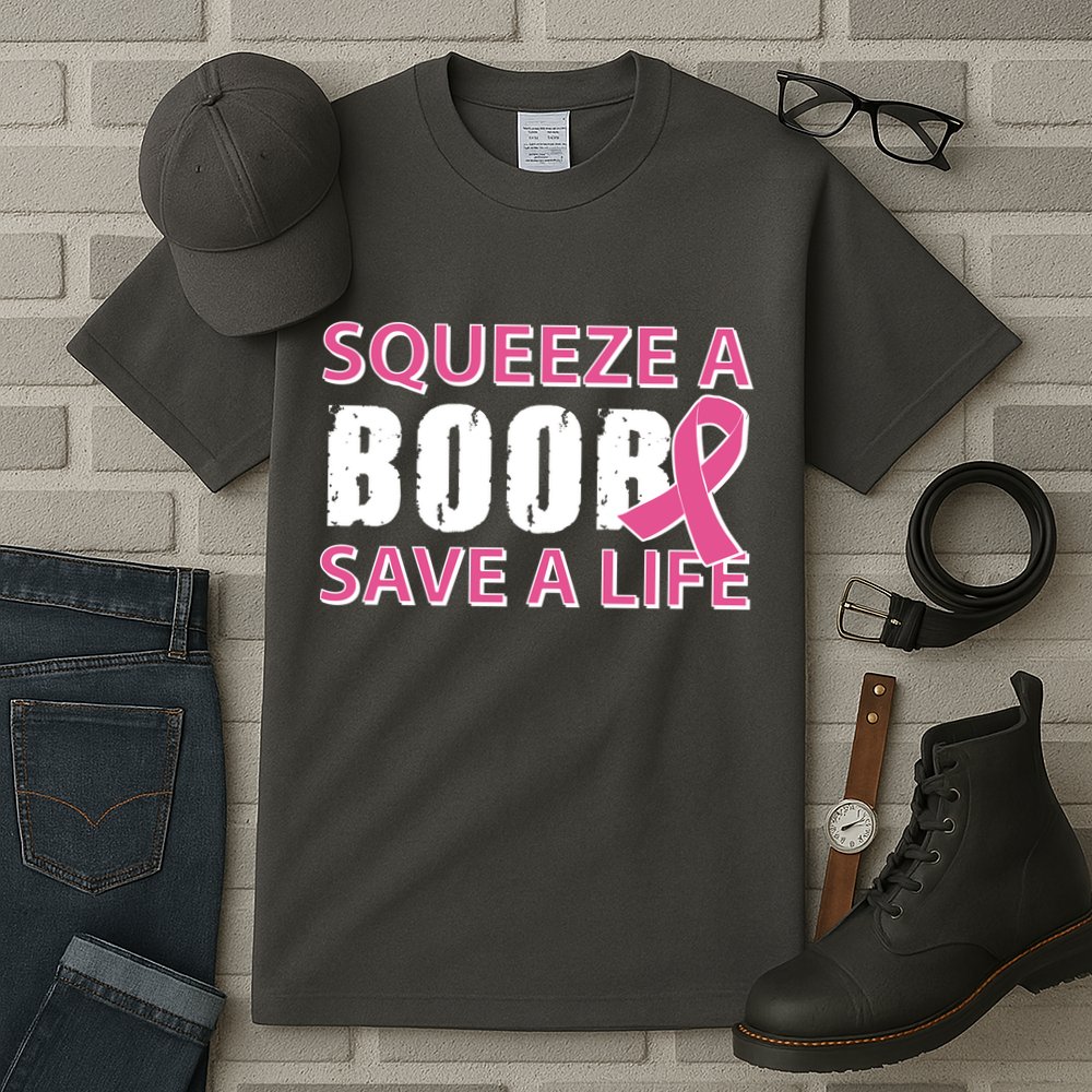 Squeeze A Boob Save A Life Tall T-Shirt
