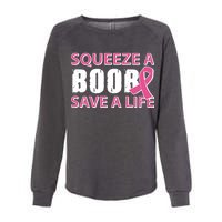 Squeeze A Boob Save A Life Womens California Wash Sweatshirt