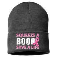 Squeeze A Boob Save A Life Sustainable Knit Beanie