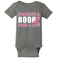 Squeeze A Boob Save A Life Baby Bodysuit