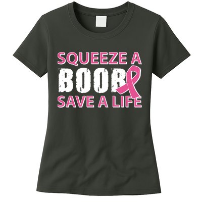 Squeeze A Boob Save A Life Womens T-Shirt