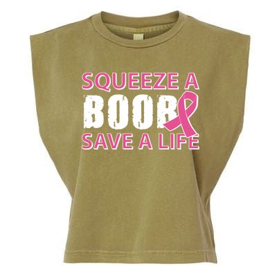 Squeeze A Boob Save A Life Garment-Dyed Women's Muscle Tee