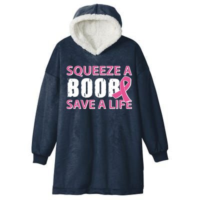 Squeeze A Boob Save A Life Hooded Wearable Blanket