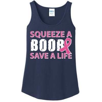 Squeeze A Boob Save A Life Ladies Essential Tank