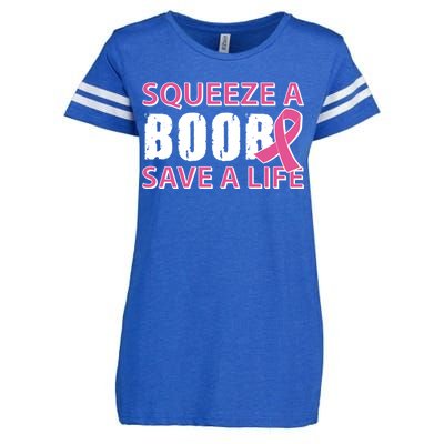 Squeeze A Boob Save A Life Enza Ladies Jersey Football T-Shirt