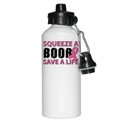 Squeeze A Boob Save A Life Aluminum Water Bottle