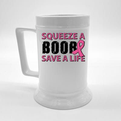 Squeeze A Boob Save A Life Beer Stein