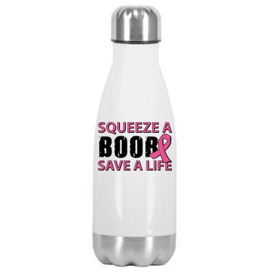 Squeeze A Boob Save A Life Stainless Steel Insulated Water Bottle