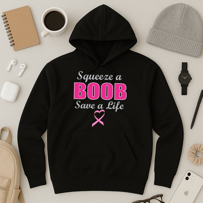 Squeeze A Boob Save A Life Breast Cancer Hoodie