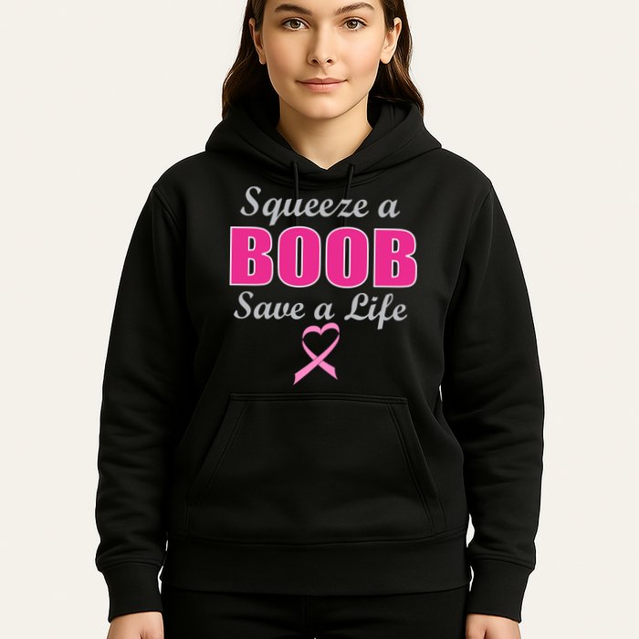Squeeze A Boob Save A Life Breast Cancer Hoodie