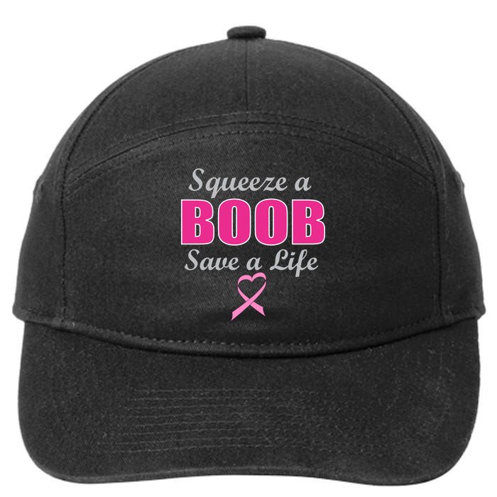 Squeeze A Boob Save A Life Breast Cancer 7-Panel Snapback Hat