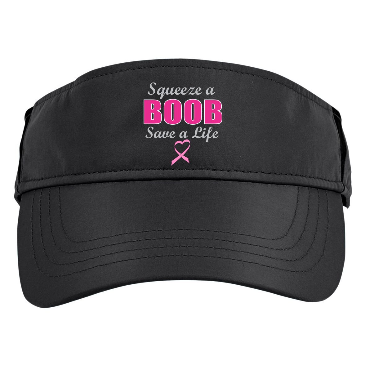 Squeeze A Boob Save A Life Breast Cancer Adult Drive Performance Visor