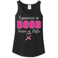 Squeeze A Boob Save A Life Breast Cancer Ladies Essential Tank