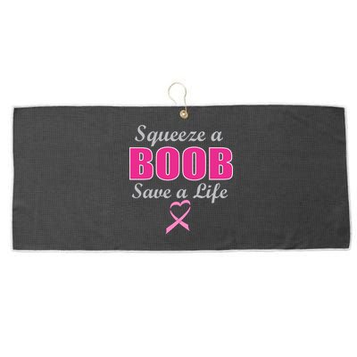 Squeeze A Boob Save A Life Breast Cancer Large Microfiber Waffle Golf Towel