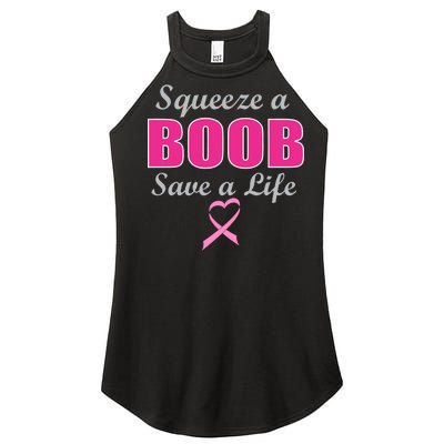 Squeeze A Boob Save A Life Breast Cancer Women’s Perfect Tri Rocker Tank