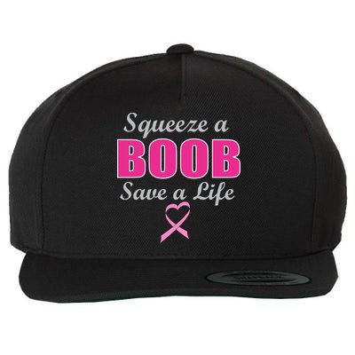 Squeeze A Boob Save A Life Breast Cancer Wool Snapback Cap