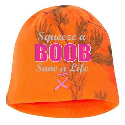 Squeeze A Boob Save A Life Breast Cancer Kati - Camo Knit Beanie