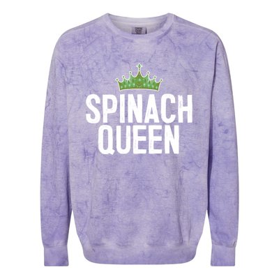 Spinach Queen Vegan Vegetable Lover Gift Colorblast Crewneck Sweatshirt