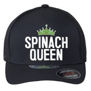 Spinach Queen Vegan Vegetable Lover Gift Flexfit Unipanel Trucker Cap