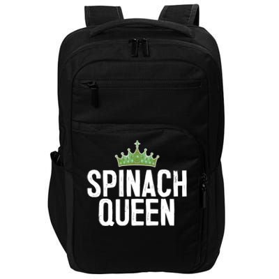 Spinach Queen Vegan Vegetable Lover Gift Impact Tech Backpack