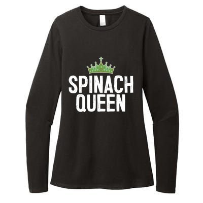 Spinach Queen Vegan Vegetable Lover Gift Womens CVC Long Sleeve Shirt