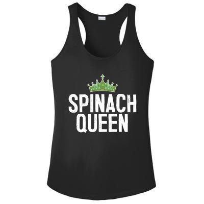 Spinach Queen Vegan Vegetable Lover Gift Ladies PosiCharge Competitor Racerback Tank