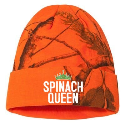 Spinach Queen Vegan Vegetable Lover Gift Kati Licensed 12" Camo Beanie